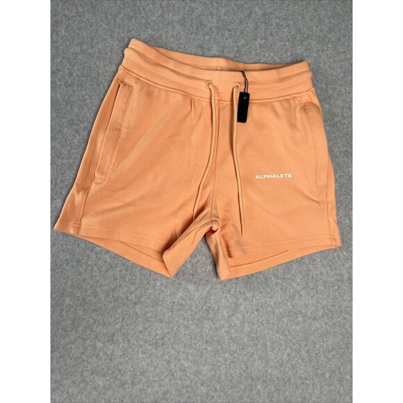ALPHALETE Essential Core‎ Womens Athletic Shorts Size Small Pockets Peach New - Picture 2 of 5